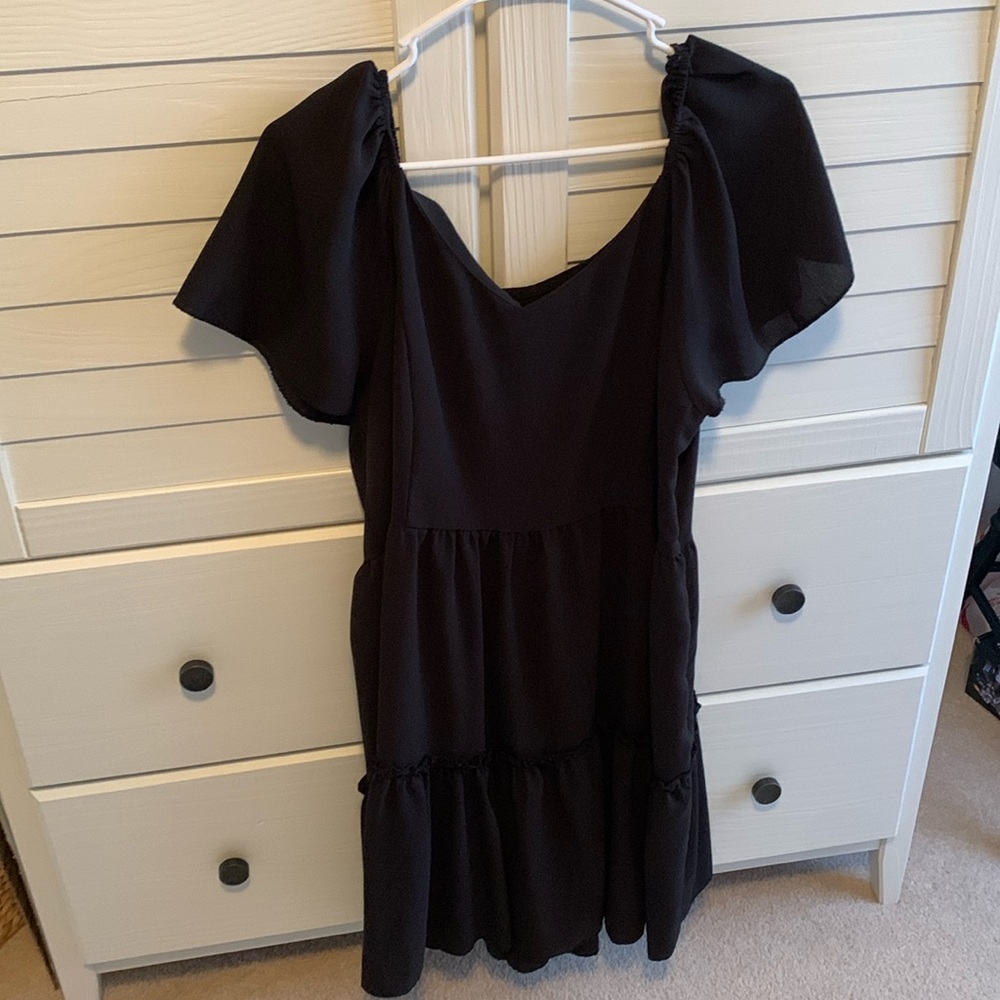 Black Ruffle Dress
